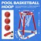 Summer Pool Basketball Hoop, Basketball Hoop Poolside, Pool Game Set with 3 Balls, Pump and Foam Float, Pool Games for Kids and Adults, Ideal Outdoor Toys